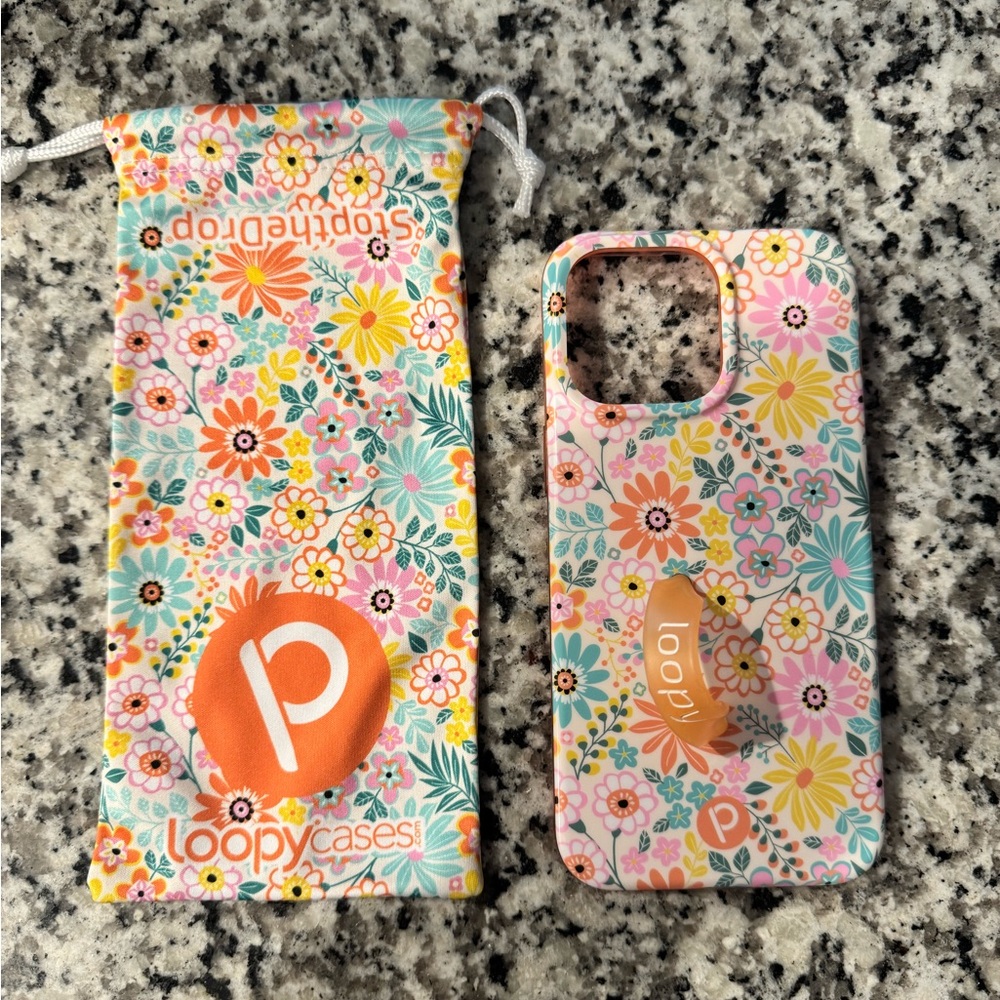 Loopy Case Floral Phone Case - Pink, Orange, Green